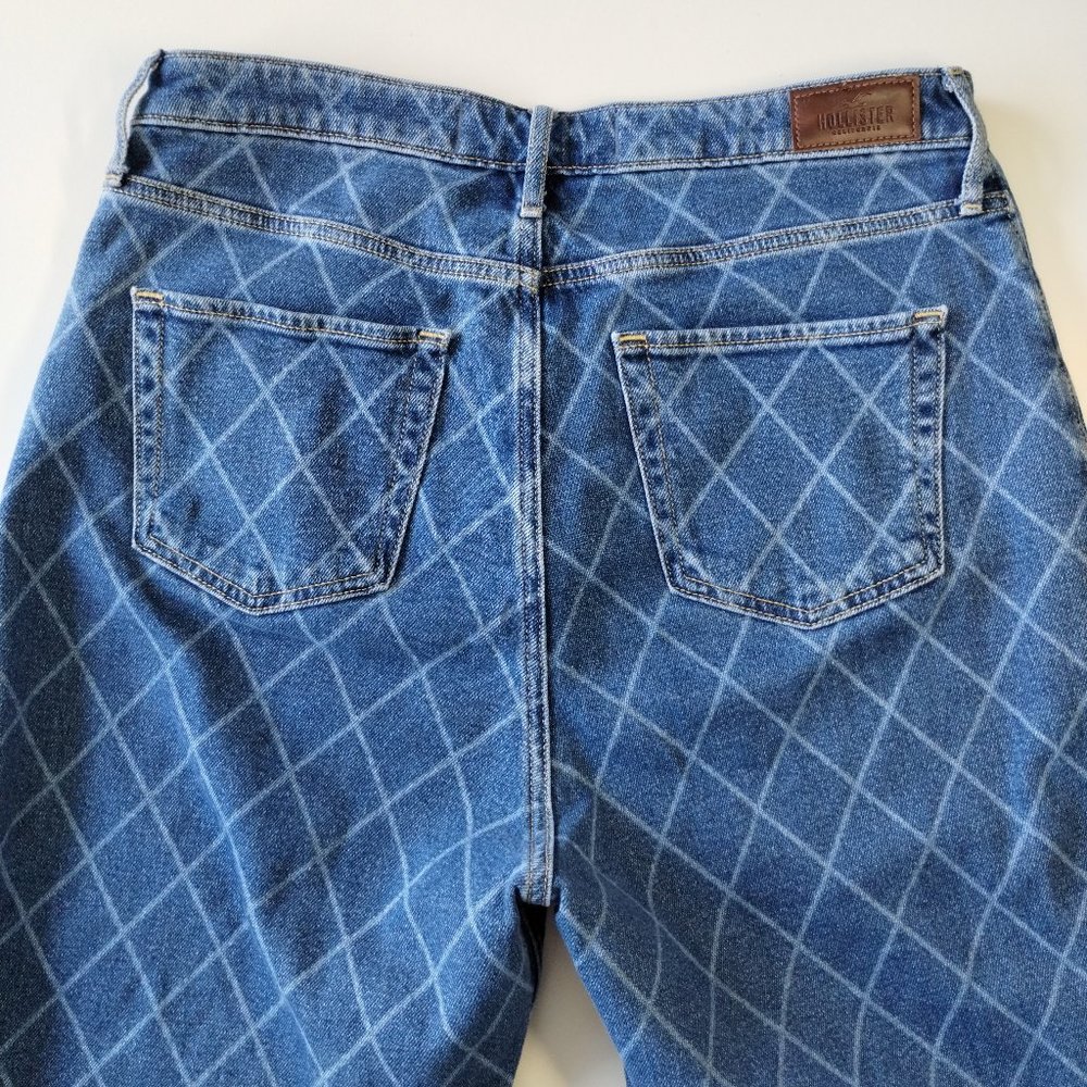 Hollister Wide Leg Dad Mom Jean, Ultra High Rise Waist, Dark Wash, 31 32 NWOT